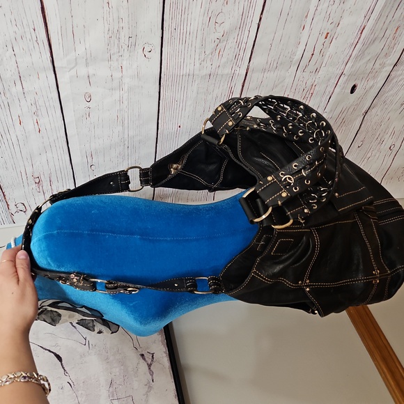 Laundry By Shelli Segal Espresso Goat Leather Tote Large - Picture 14 of 17